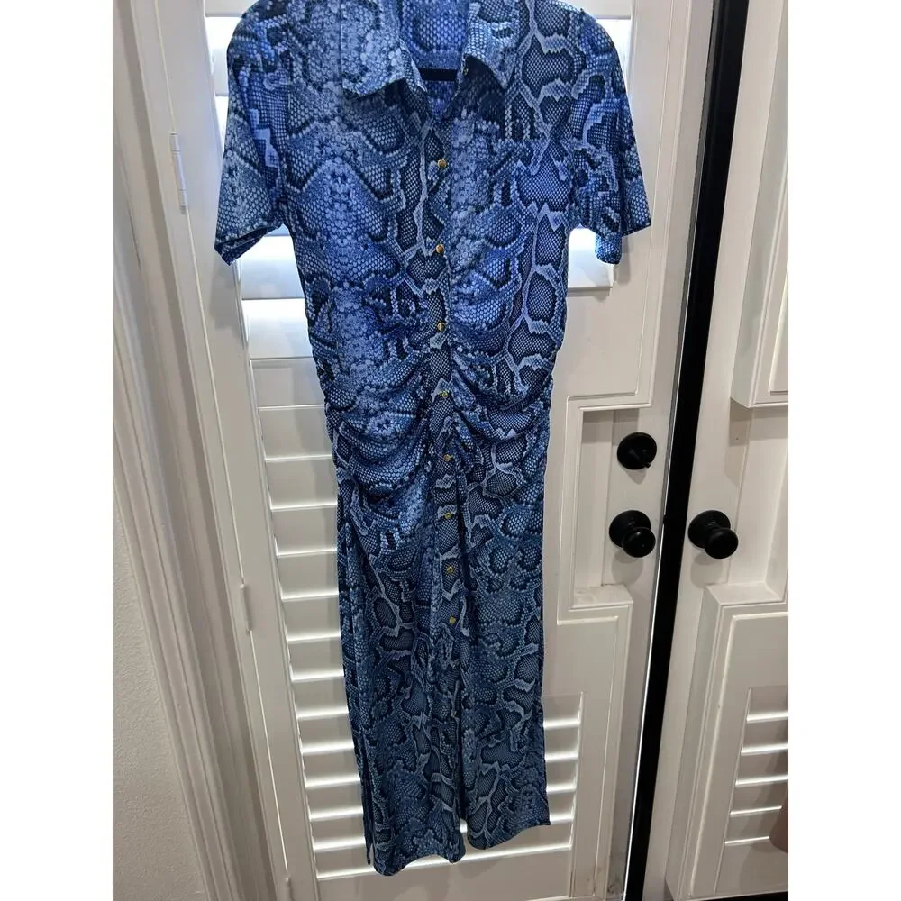Blue Snake Skin dress - Size M - Picture 2 of 12